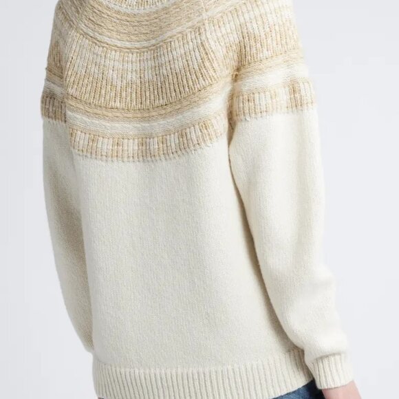 Treasure & Bond Fair Isle Sweater in Ivory/Tan Fair Isle - Picture 4 of 7
